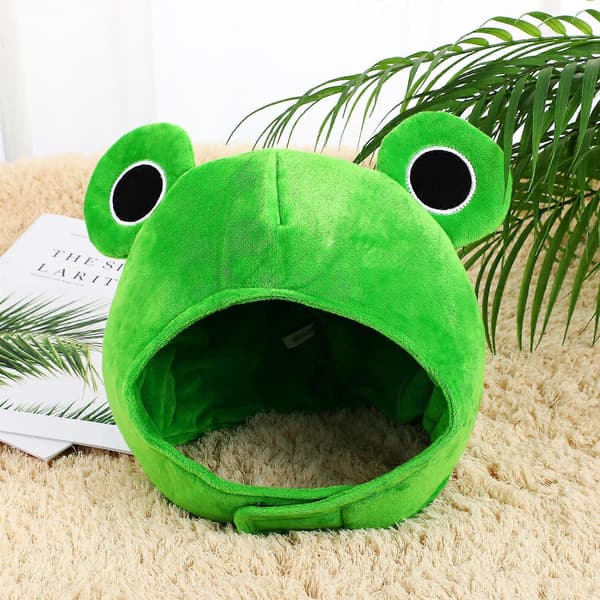 Froskehatt Plysj Skjerf Lue til Fest 1 Stykke Cosplay Full Hodeplagg Tilbehør