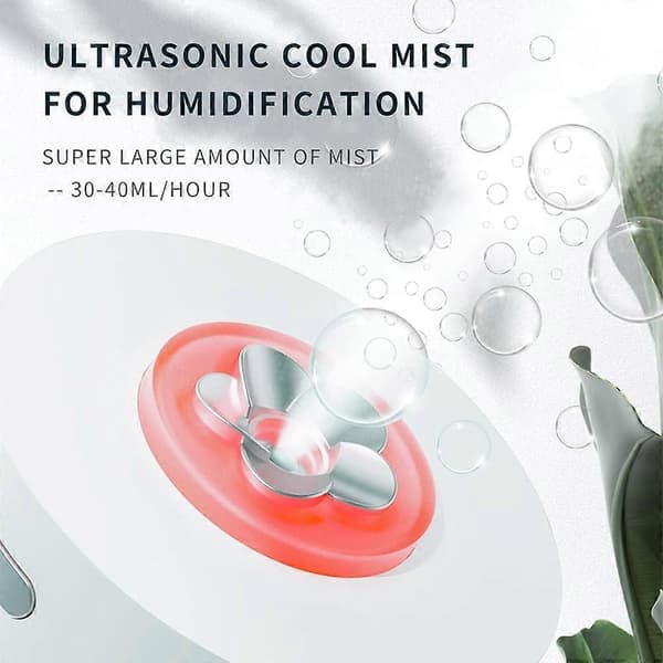Mini luftfugter, luftfugter luftfugter hjemmekontor bil luft aroma diffuser sprøjte (hvid)