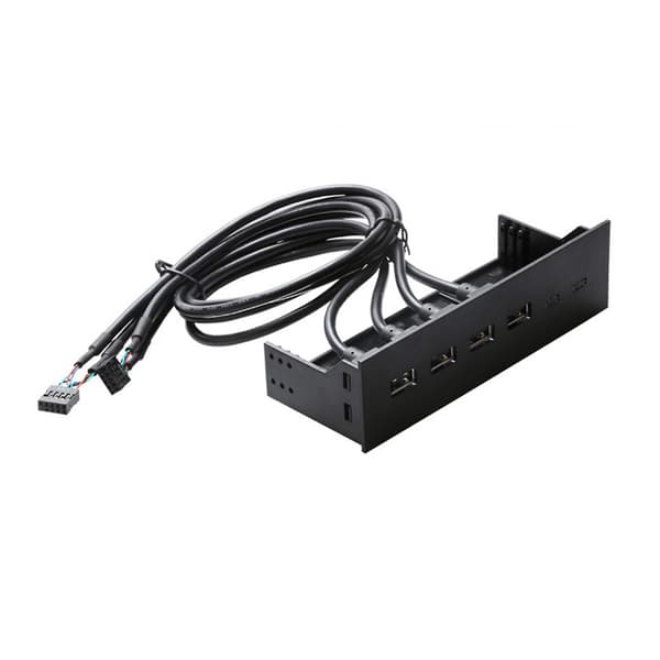 5,25 tommers USB-frontpanelhub for PC-kabinett optisk stasjon frontpanel 4 porter USB 2.0