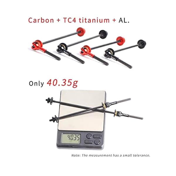 Mountainbike Titanium Alloy Quick Release Carbon Fiber Titanium Axle Quick Release Lever (Red)