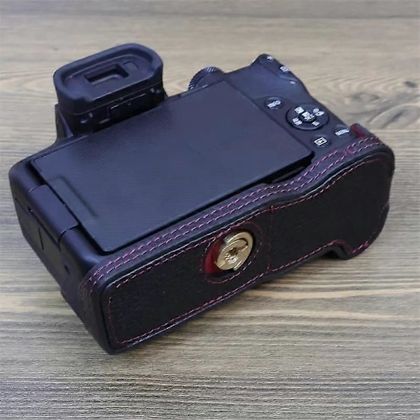 Typ B För Canon EOS R50/R100 Repskyddande Äkta Läder Kamerabottenlock Stor Öppning Style A