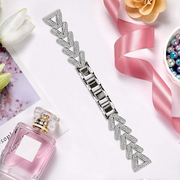 Sinklegering Tvunnet Klokkereim Rhinestone Dekor for Honor MagicWatch 2 42mm Klokkerem Style A
