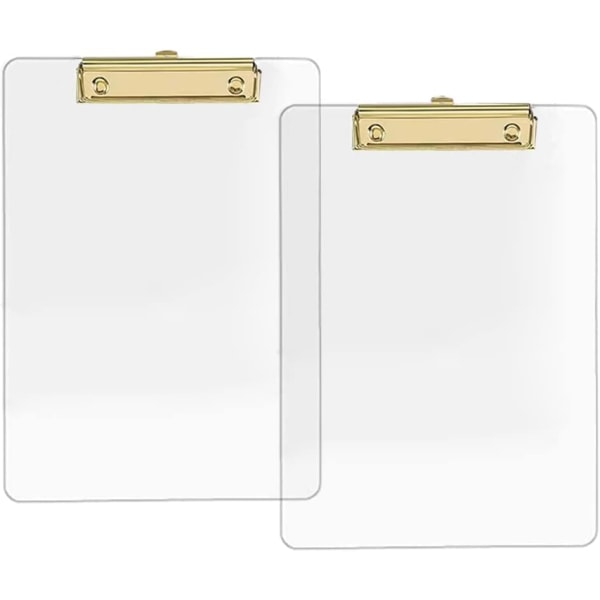 a4 document transparent acrylic board clip students office use writing word exam pad board gold plastic order plate