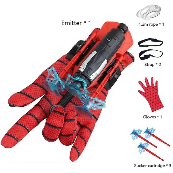 Spiderman Spider Web Launcher, Superhelt, Spyttende Silkehandsker, Børnelegetøj