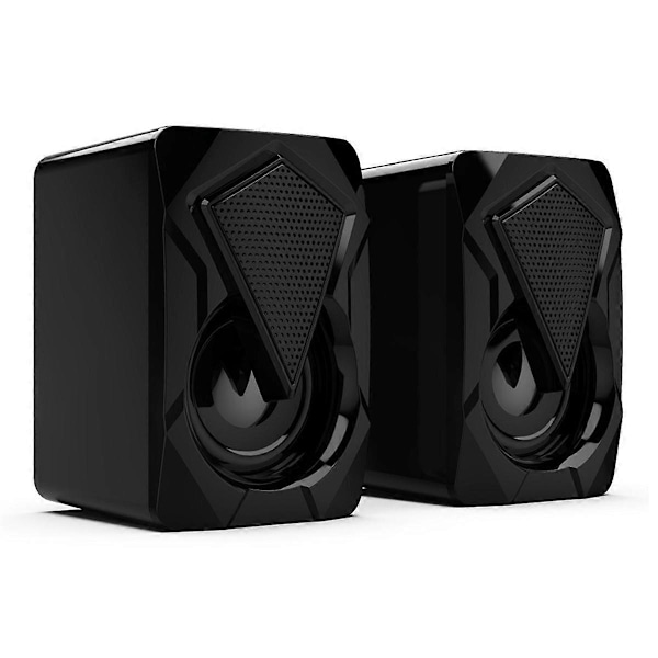 2X X2 Datorhögtalare med Subwoofer för PC Desktop Dator LED Belysning Hemmabiosystem USB