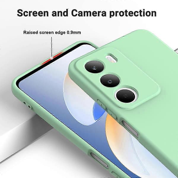 Realme C71 4G Liquid Silicone Case with Hand Strap - Shockproof Soft Case (Green)