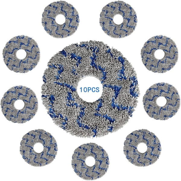 (10 stk) Vaskbare og genanvendelige moppepuder til ECOVACS DEEBOT X1 OMNI/ X1 PRO OMNI/ X1 TURBO/