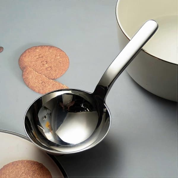 Suppeøse i rustfritt stål, rustfri, kraftig for matlaging og servering hjemme eller på restaurant