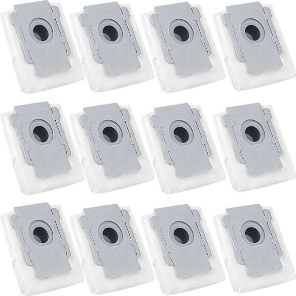 12-pack dammsugarpåsar kompatibla med IRobot Roomba I & S Series I7 I7+/Plus Automatiska smutsavfallspåsar