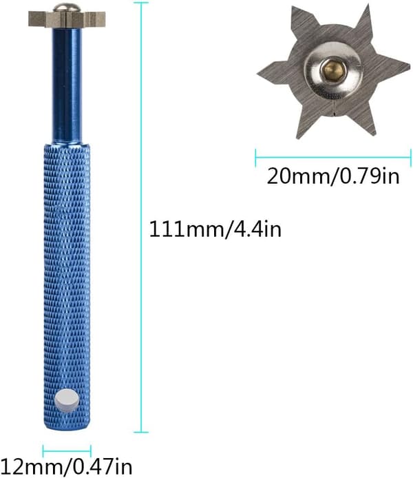 Golf Club Groove Sharpener with 6 Heads - Sharpening and Cleaning Tool