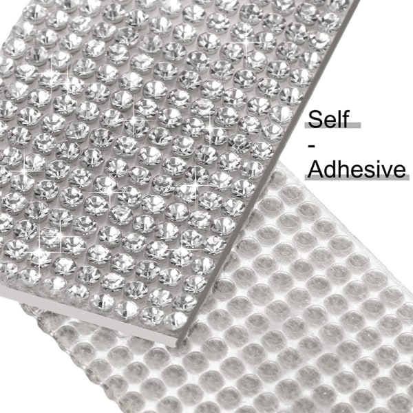 Selvklæbende Rhinestone Strips Diamond Bling Crystal Ribbon Sticker Wrap til Craft Jewel Tape Roll med Rhinestones