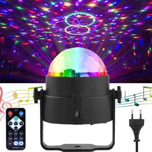 Diskokule Disco Lys LED Disco DJ Lampe 3W RGB Scenelys