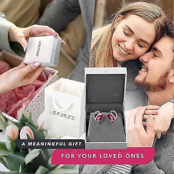 Leafael Infinity Love Hjerte Krystal Ørestikker til Kvinder, Sølvfarvede Modeøreringe, Gaver til Kvinder, Statement Øreringe til Enhver Lejlighed