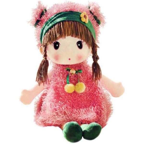 Kawaii 17 tum plyschflicka docka. Bra present till barn och babyälskare. (Rosa)