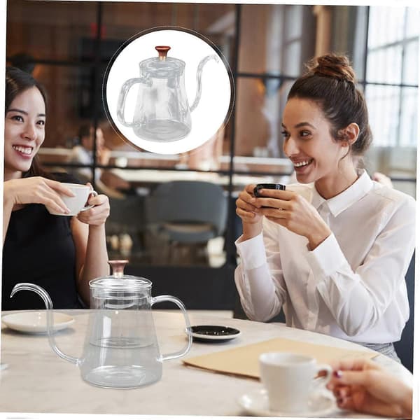 Kaffekande i glas med svansehals til præcis flowkontrol og hjemmebrygning