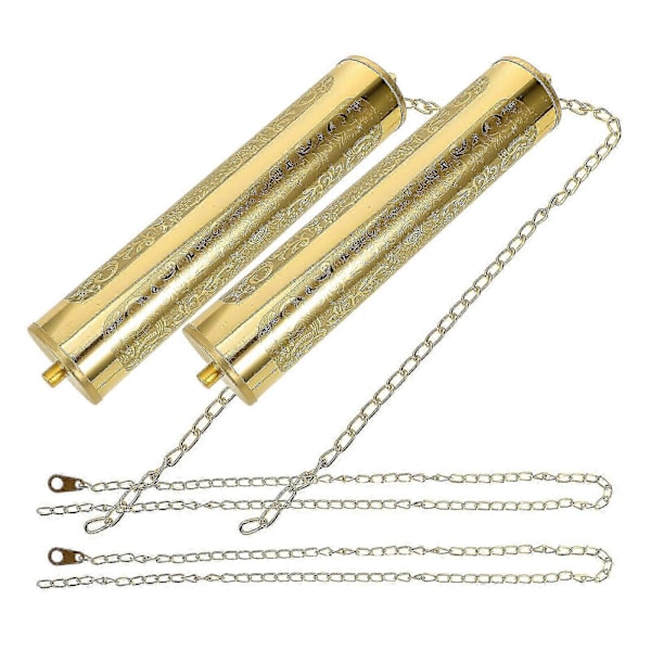 1 Setti Raskaan Sarjan Rauta Kello Paino Isoisänkello Paino Osa DIY Ketjupaino Kello Seinäkello Tarvike Golden 21.00X4.00X4.00CM