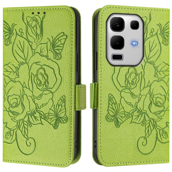 Embossed Rose RFID Anti-theft Leather Phone Case (For Infinix Note 50s)