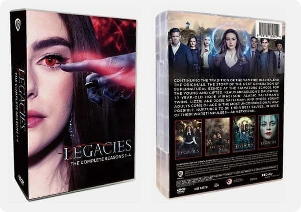 LEGACIES Komplet serie sæson 1-4 (DVD, 13-disc boksæt)