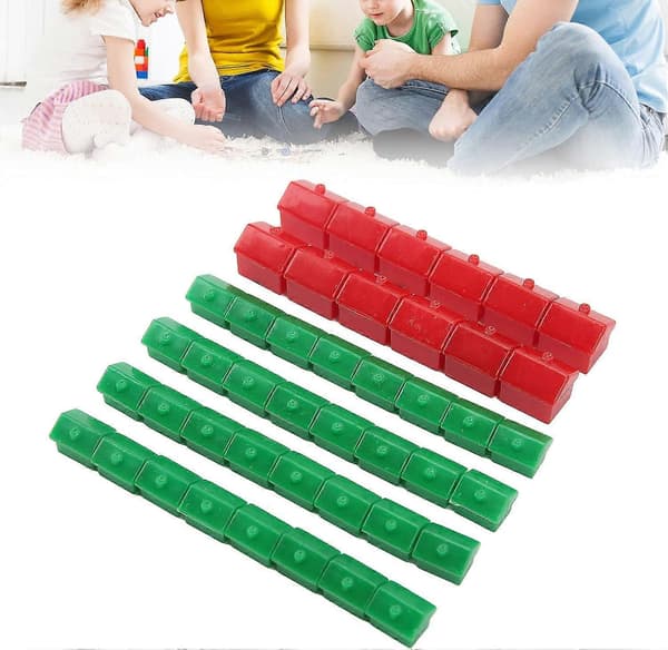 Hotel Game Replacement, Plastic Hotel Houses Monopoly Hotel Pieces Complementary Accessories