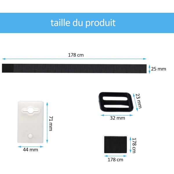 Pooltillbehör Plan Kit Solcellslimmade Remmar Nylon och Kardborrfästen Spännen