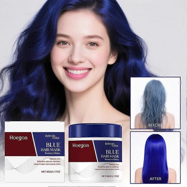 Color Depositing Blue Hair Mask, Deep Conditioning Intensive Moisturizing