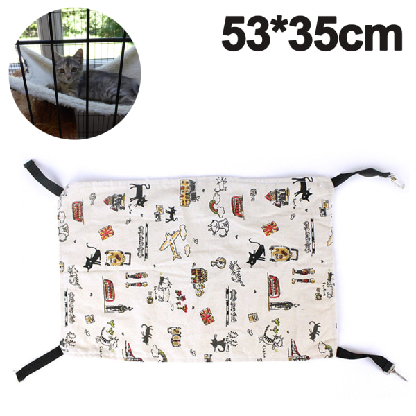 53*35 Cartoon Hammock, Caged Pet Hammock, Suitable For Cats Puppies Rabbits Or Other Small Animals.