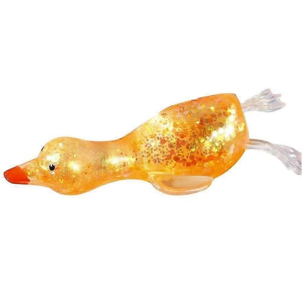 Glitter Maltose Squishy Legetøj 6Cm Tpr Til Stresslindring Sensorisk Leg Orange duck