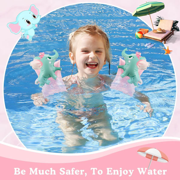 Svømmearmbånd til børn, oppustelige armbånd (3-6 år), armfloaties ærmer floater rør vandvinger børn floaties svømmearmbånd floaties til småbørn