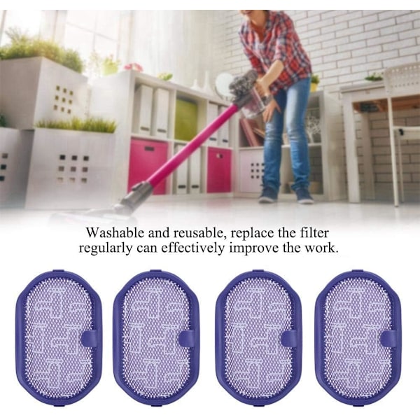4 genanvendelige filter Hoover-kompatible reservedele til Dyson DC30 DC31 DC34 DC35 DC44