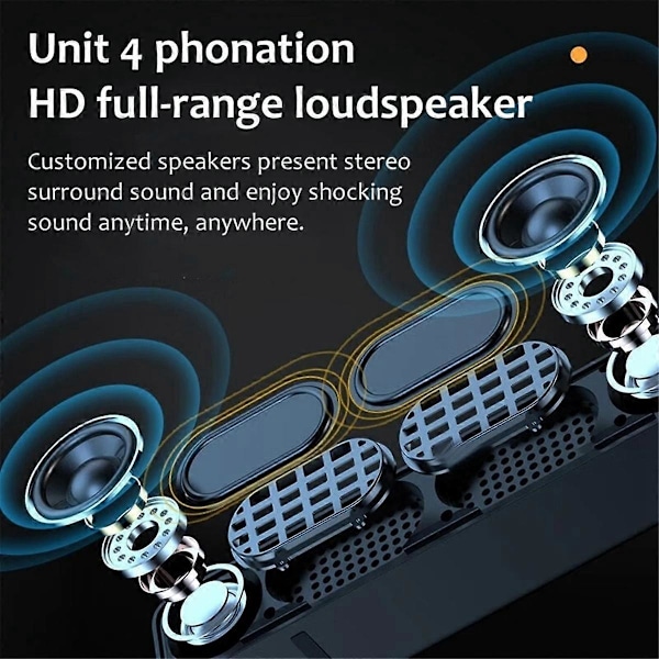 Kannettava Sound Bar Tietokonekaiutin AUX Langallinen Langaton Bluetooth-kaiutin PC / TV Kotiteatterijärjestelmä