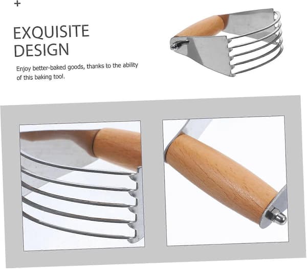 Deigskrape og deigkutter i rustfritt stål med ergonomisk grep for brød, pizza og baking