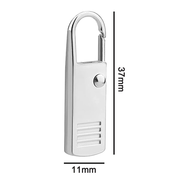 4 stk glidelåstreparasjon glidelåsforlengelse ryggsekk glidelåser etiketter håndtak reparasjon fikser for koffert-sølv