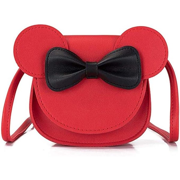 Little Girls Toddlers Mini Crossbody Shoulder Bag Coin Purse with Cute Mouse Ear Bowknot