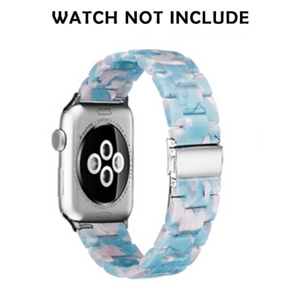 Kompatibel med Apple Watch-reimer 38-40mm/42-44mm Serie 5/4/3/2/1, Slank Resin Armbånd -42-44mm-himmelblå