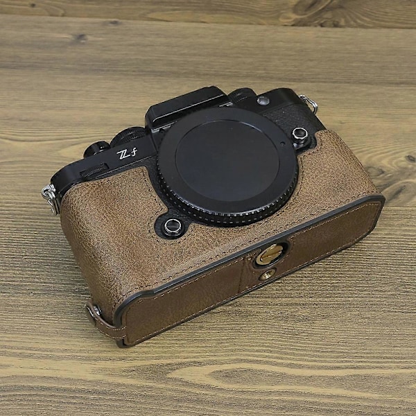 Typ C För Nikon ZF PU Läder Kameraväska Batteriöppning Anti-fall Skyddande Fodral Style A