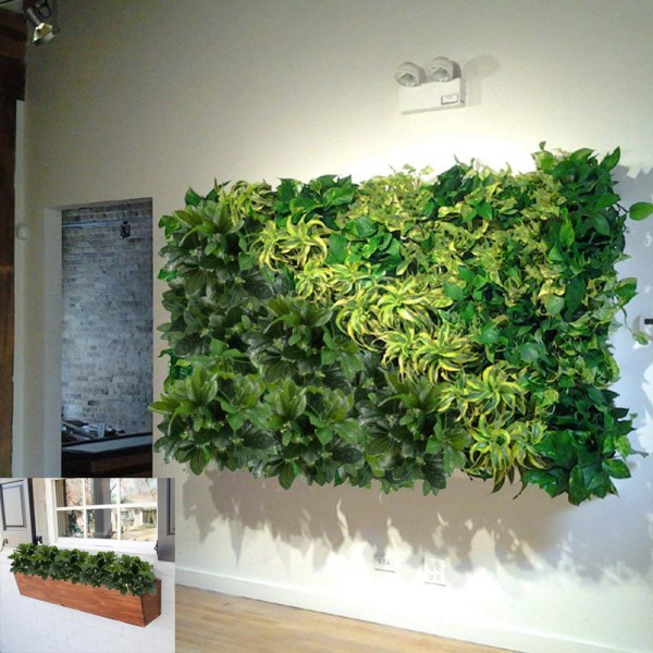 Konstgjorda buskar växter falska siden Schefflera buskar Real Touch Faux Greenery Leaf Arrangements