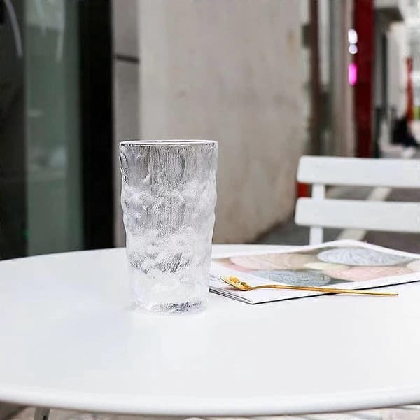 400 ml cocktailglas, set om 2, martiniglas med glaciärmönster och modern elegant design