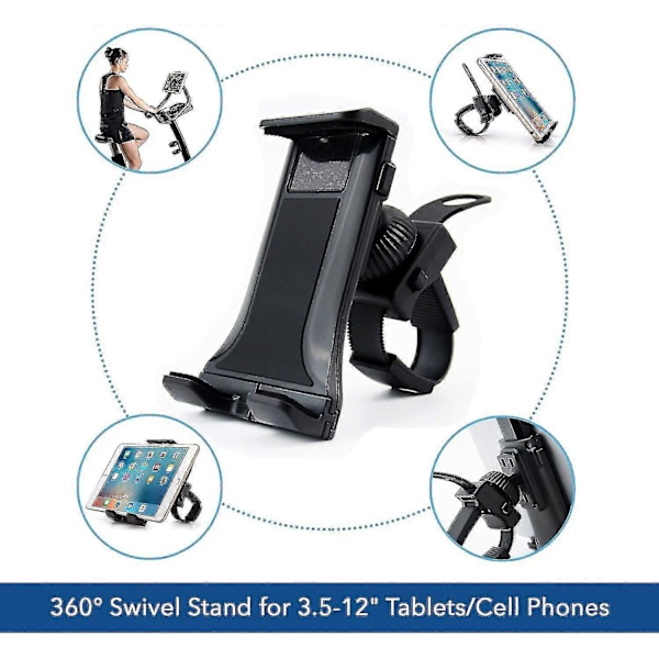 Tablettiteline, matkapuhelinteline, pyörä voidaan kääntää 360 (9-22 cm)