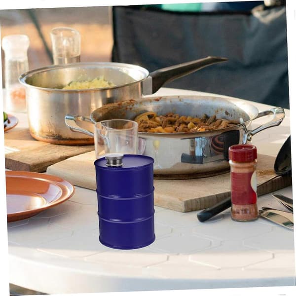 Vinflaske i rustfrit stål, stor kapacitet, tøndeformet til camping, vandreture og picnics, blå