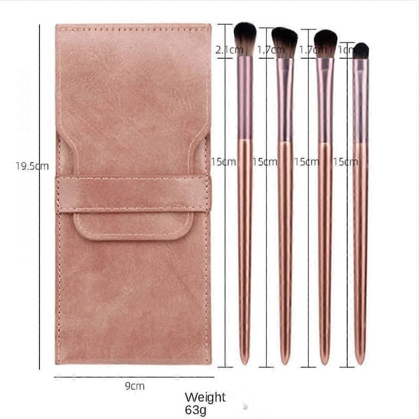 4 st Sminkborstar Set Ögonskuggsborste Ögonmakeupverktyg (Rosa)