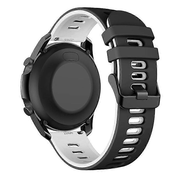 Samsung Galaxy Watch3 45mm / Garmin Venu 3 -kellon ranneke 22mm Kaksivärinen silikoninen kellon ranneke Style A