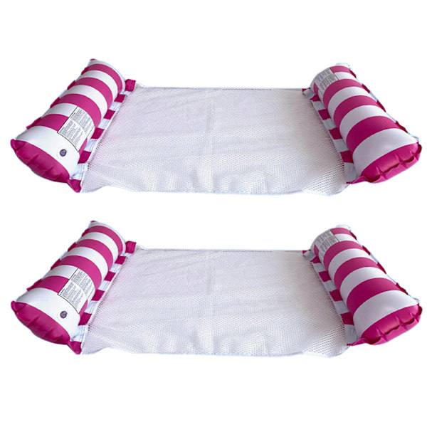 Oppustelige pool floats til voksne - oppustelige pool floats med luftpumpe, 2022 store sjove vandlegetøj som pool loungers - Rose Red