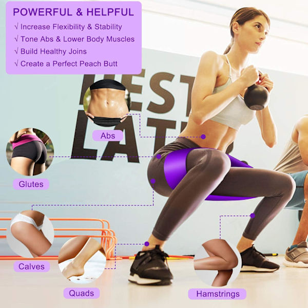 Motståndsband Set, 3 Pack Professionella Latex Elastiska Band för Hemma eller Gym Övre & Nedre Kroppsövning