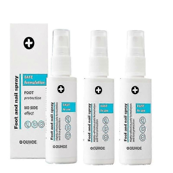 3 st Fot- och Nagelspray, Naturlig och Kraftfull Fotvård