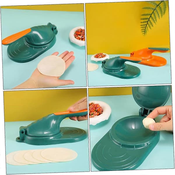 2 stk. Dumpling Maker og Press Sett for Hjemmelagde Dumplings, Wontons, Ravioli med Ergonomiske Håndtak