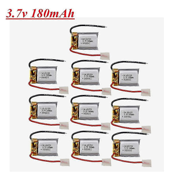 3.7v 180mah Lipo Batteri För Syma S109g S111g Mjxrc X900 X901 Fjärrkontroll Helikopter 3.7v 651723 Litiumbatteri 1pcs