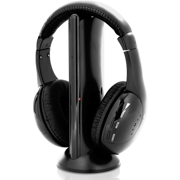 Stereo Wireless Over-Ear Headphones High Fidelity Headset Professional Black Monitor Headphones Microphone