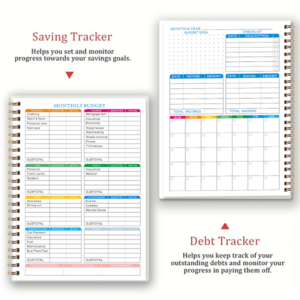 Budsjettplanlegger BUDGET PLANNERS Personlig Familiekonto Plan Budsjettbok Landscape style
