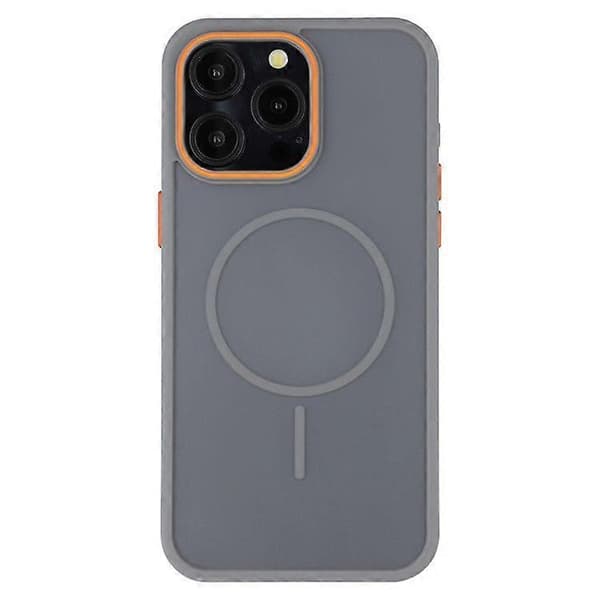 Magnetisk deksel til iPhone 14 Pro Max, Skin Touch TPU + PC bakside (grå)