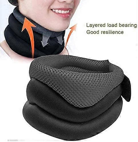 Nackstöd Ergonomisk Cervikal Krage, Justerbart Mjukt Skum, Andningsbart Smärtlindrande Nackskydd, Grå